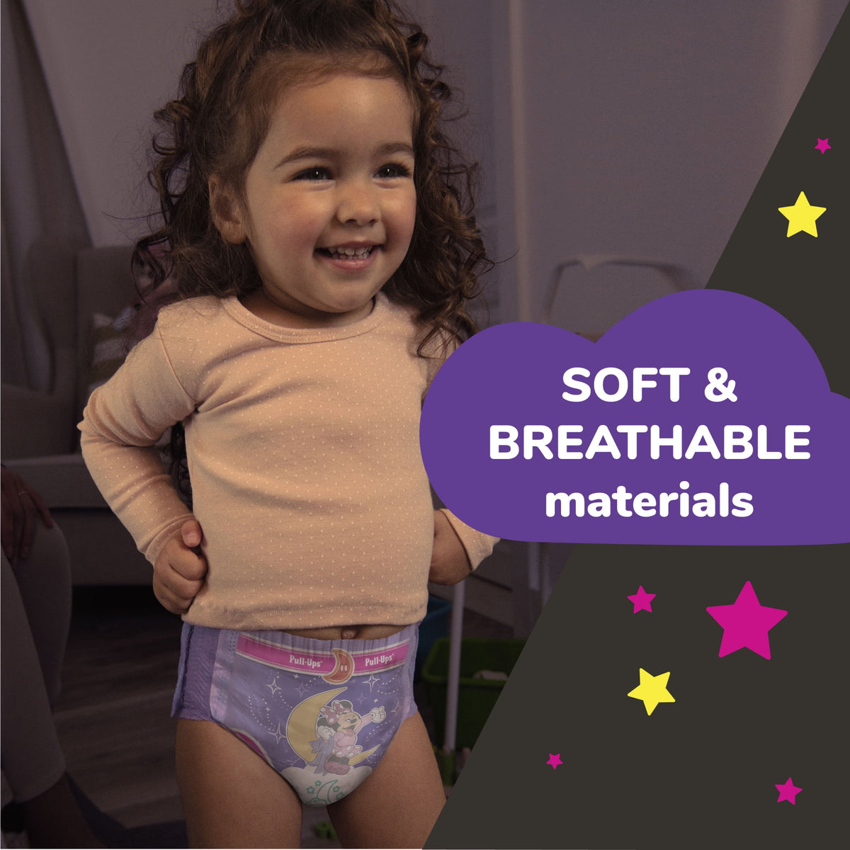 Pull-Ups Girls' Night-Time Overnight Potty Training Pants, 5T-6T, 44 Count