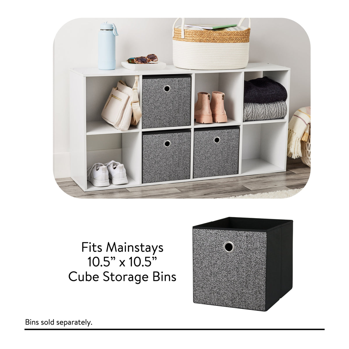 Mainstays 8 Cube Storage Organizer, White