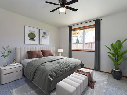 Mainstays 42 in Hugger Indoor Ceiling Fan with Light Kit, Black, 4 Blades, Reverse Airflow