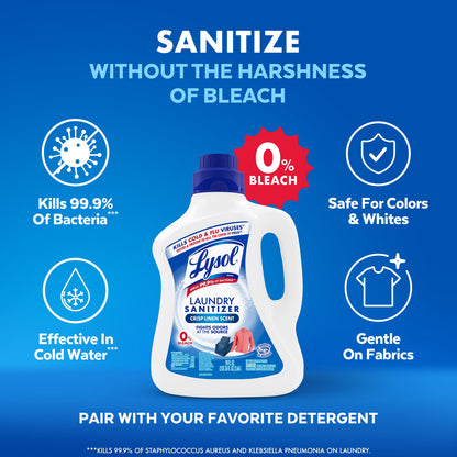 (2 pack) Lysol Laundry Sanitizer Additive, Sanitizing Liquid for Clothes and Linens, Crisp Linen, 90 fl oz