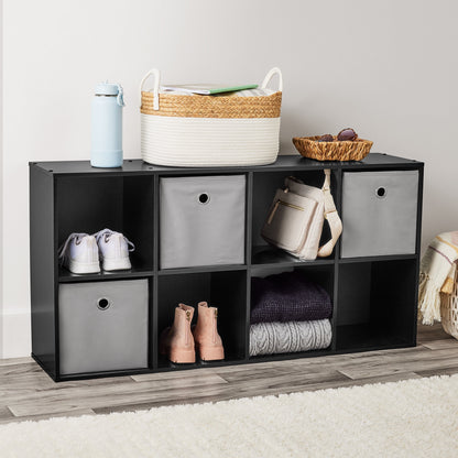Mainstays 8 Cube Storage Organizer, Black