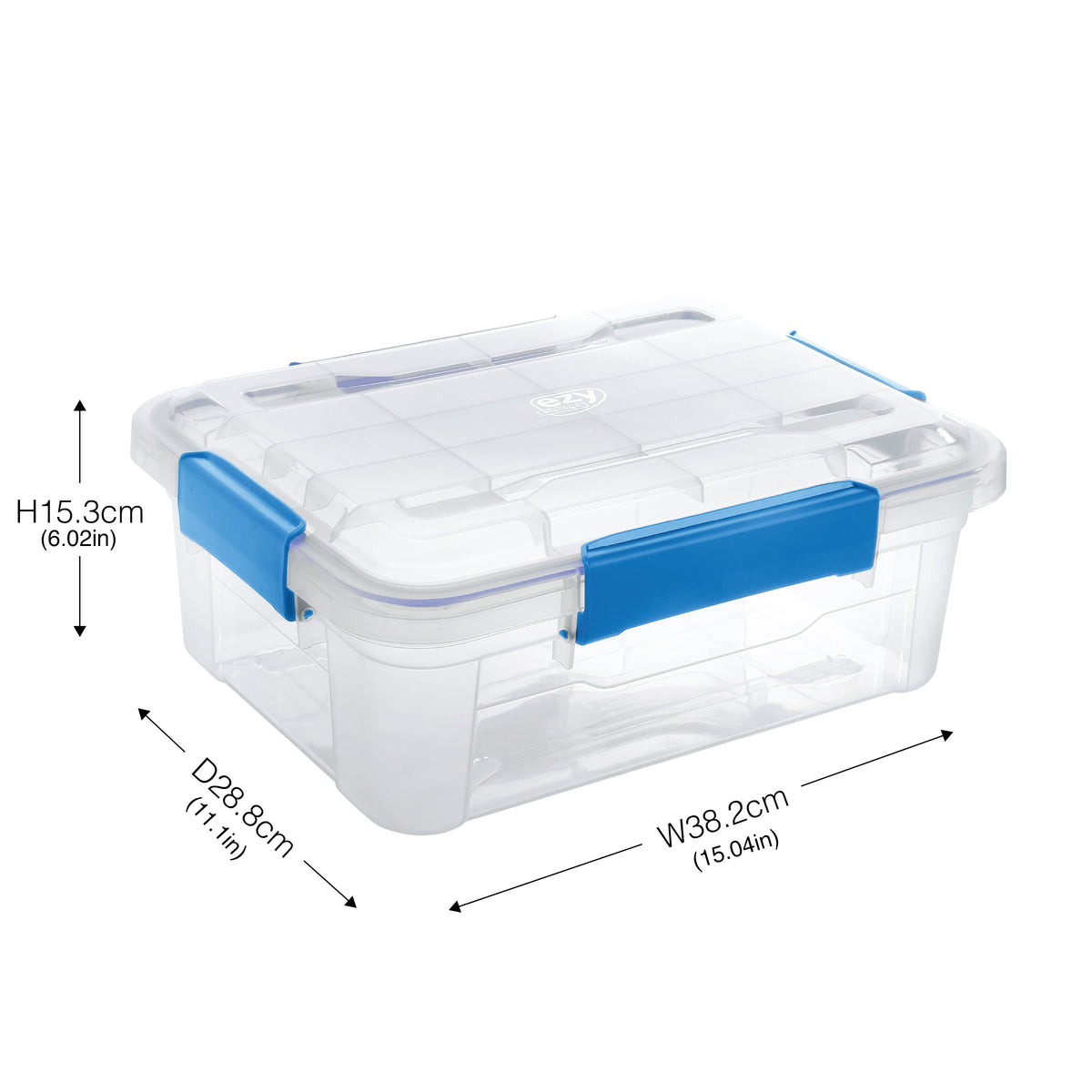 6 Pack - Ezy Storage Waterproof 3Gal/12Qt/11.4L Storagee Box IP67