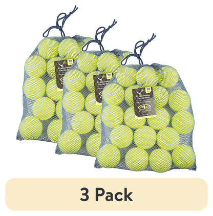 (3 pack) Athletic Works Pressureless Tennis Balls, 18-Pack, for Training and Dog Play