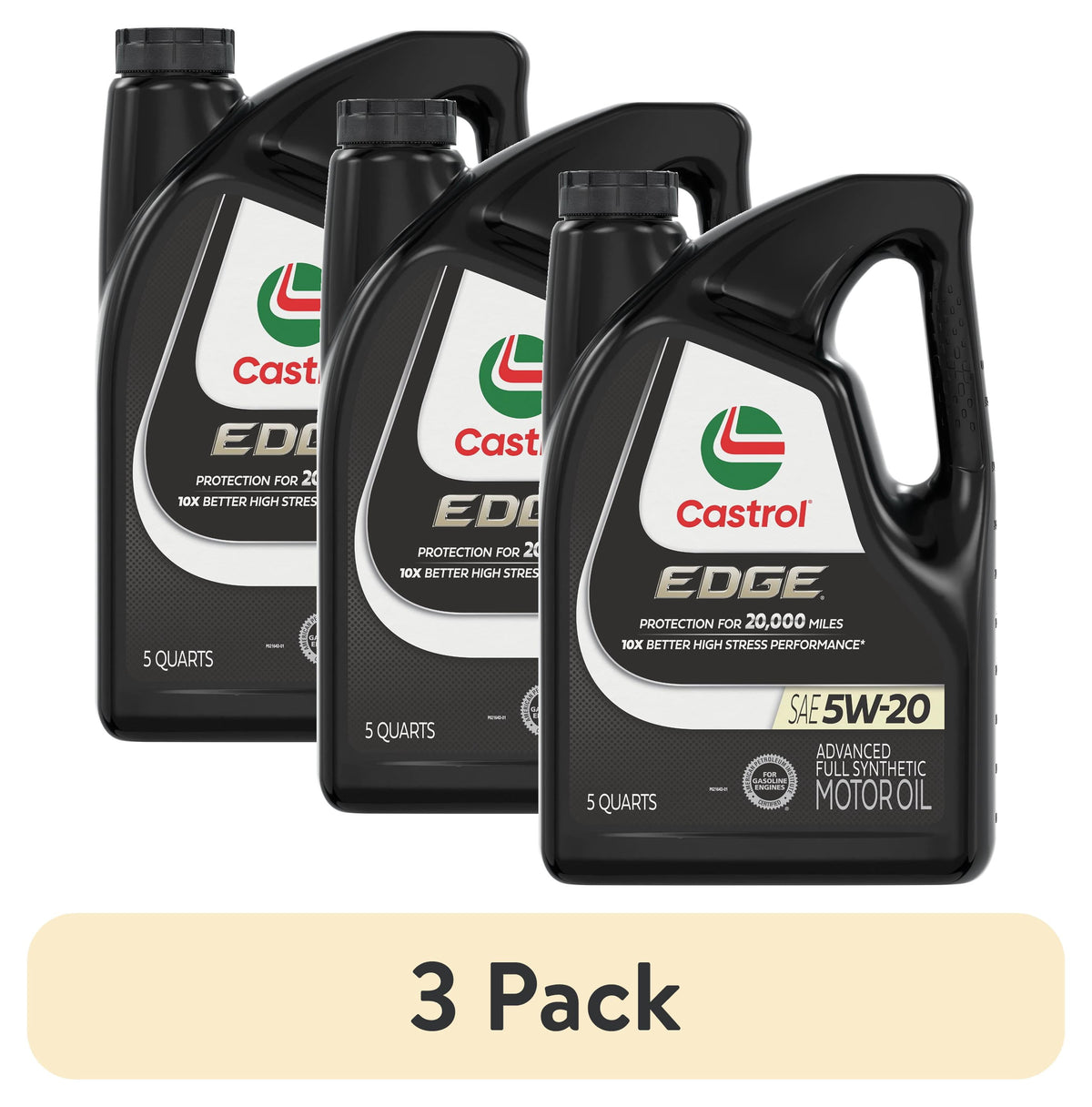 Castrol EDGE 5W-20 Advanced Full Synthetic Motor Oil, 5 Quarts