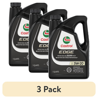 Castrol EDGE 5W-20 Advanced Full Synthetic Motor Oil, 5 Quarts
