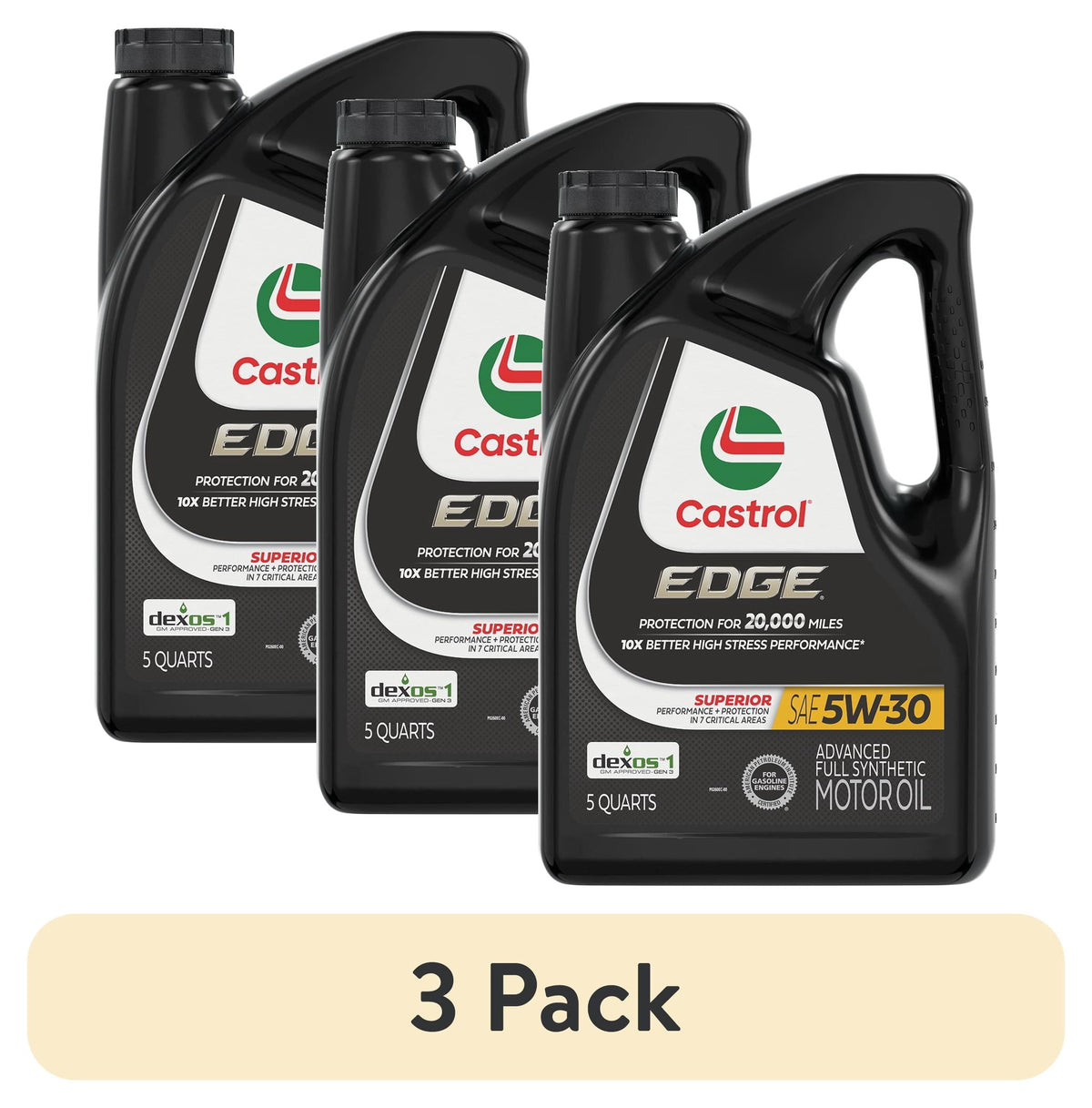 Castrol EDGE 5W-30 Advanced Full Synthetic Motor Oil, 5 Quarts RFID
