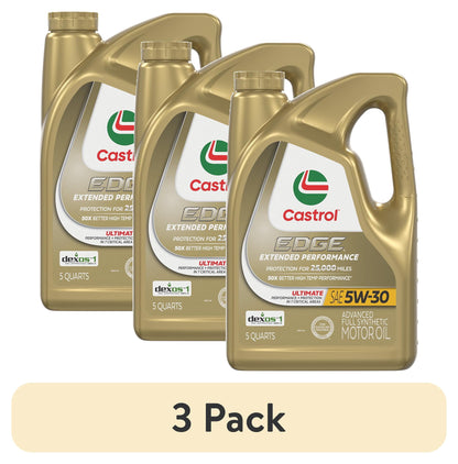 Castrol EDGE Extended Performance 5W-30 Advanced Full Synthetic Motor Oil, 5 Quarts