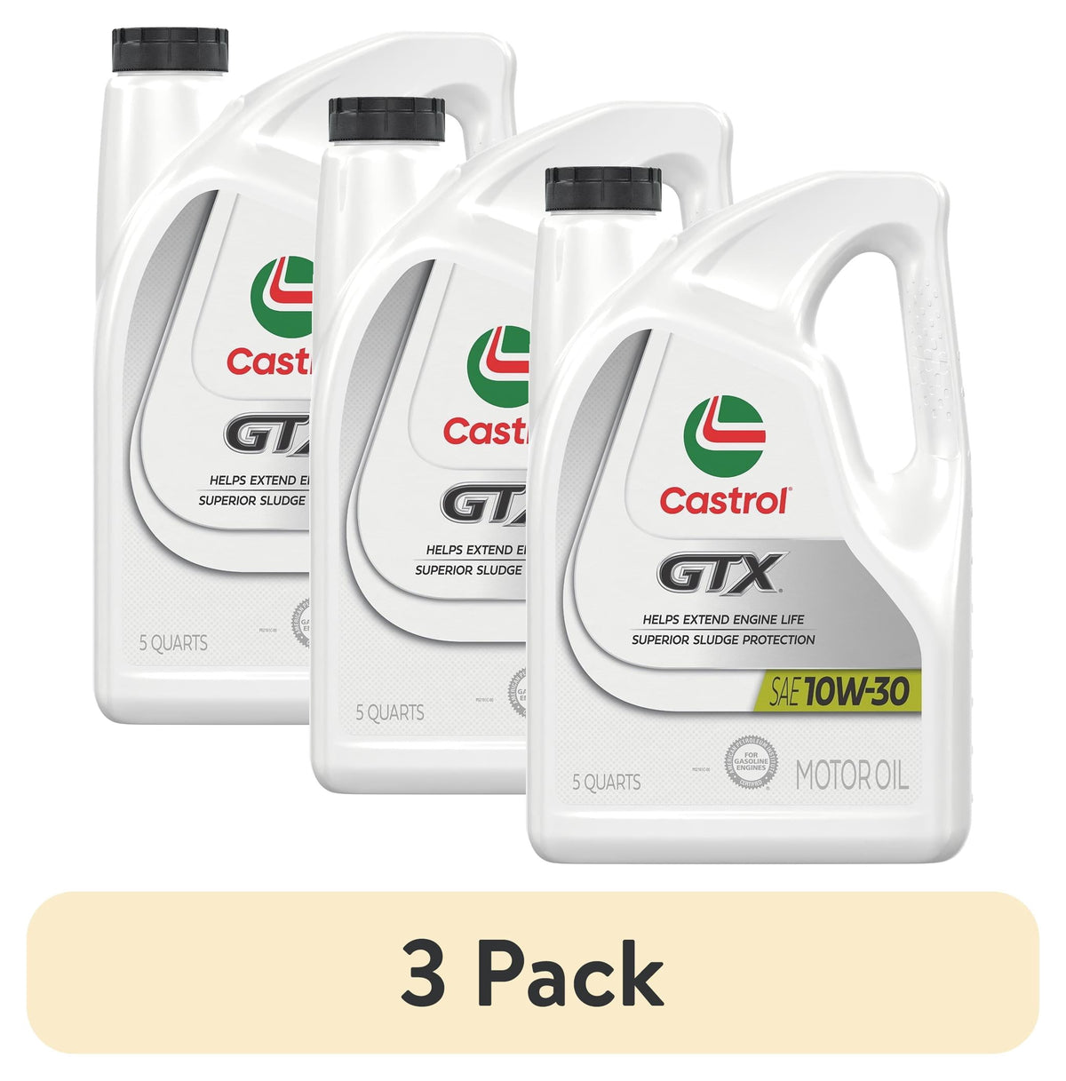 (2 pack) Castrol GTX 10W-30 Conventional Motor Oil, 5 Quarts