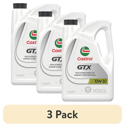 (2 pack) Castrol GTX 10W-30 Conventional Motor Oil, 5 Quarts