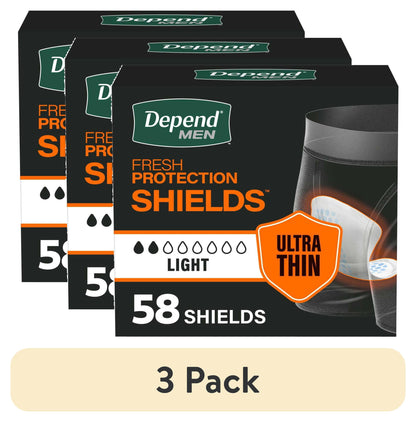 Depend Shields Incontinence Pads for Men, Light Absorbency, 90 Count