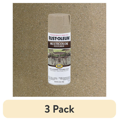 (3 pack) Desert Bisque, Rust-Oleum Stops Rust Multi-Color Textured Spray Paint-223524, 12 oz
