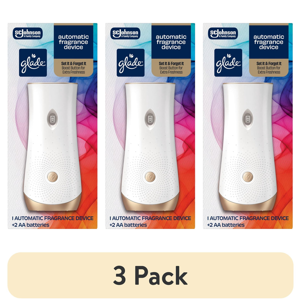(4 pack) Glade Automatic Spray Holder, Battery-Operated Air Freshener, 10.2 oz