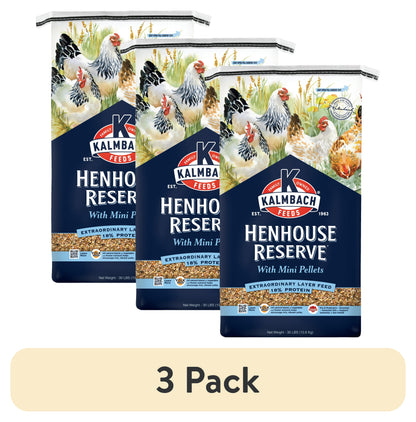 (2 pack) Kalmbach Feeds 18% Henhouse Reserve Extraordinary Whole Grain Layer Feed for Chickens 30 lb bag