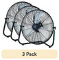 Mainstays 22.64 inch Black Floor Fan with 3 High Velocity Speeds, Tilt Mechanism