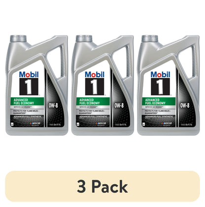 Mobil 1 Advanced Fuel Economy Full Synthetic Motor Oil 0W-8, 5 Quart
