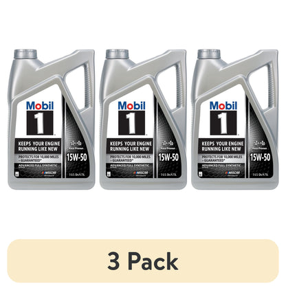 Mobil 1 Advanced Full Synthetic Motor Oil 15W-50, 5 Quart