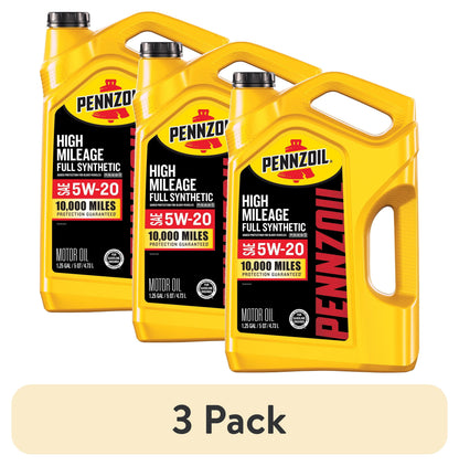 (2 pack) Pennzoil High Mileage Full Synthetic 5W-20 Motor Oil, 5 Quart