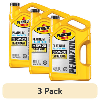 (2 pack) Pennzoil Platinum Full Synthetic 5W-20 Motor Oil, 5-Quart