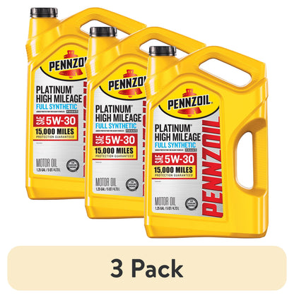 Pennzoil Platinum High Mileage Full Synthetic 5W-30 Motor Oil, 5 Quart