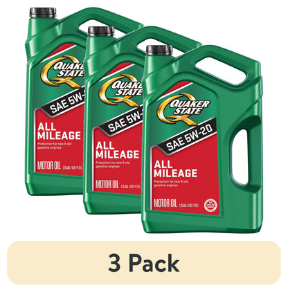 (2 pack) Quaker State All Mileage 5W-20 Motor Oil, 5 Quart