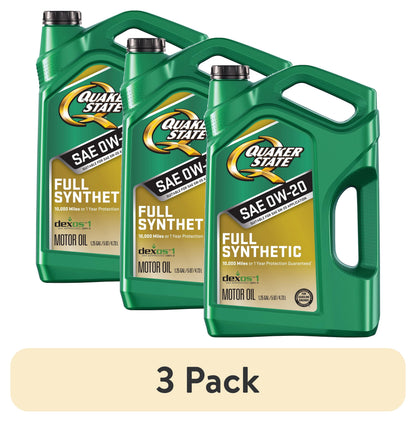 (2 pack) Quaker State Full Synthetic 0W-20 Motor Oil, 5-Quart