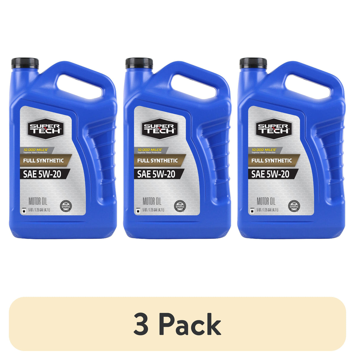 (2 pack) Super Tech Full Synthetic SAE 5W-20 Motor Oil, 5 Quarts