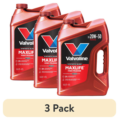 (2 pack) Valvoline MaxLife High Mileage 20W-50 Synthetic Blend Motor Oil 5 Quart