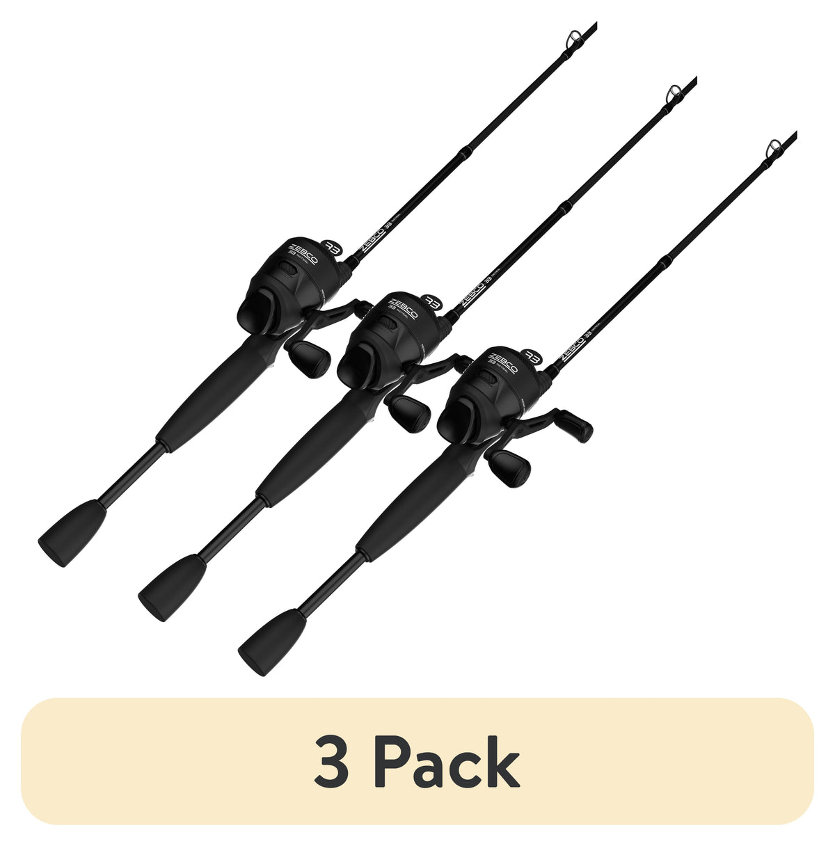 Zebco 33 Tactical Spincast Reel and Fishing Rod Combo, 6-Foot 2-Piece Fishing Pole, Size 30 Reel, Black