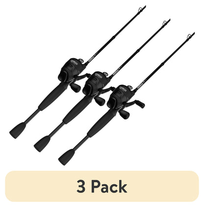 Zebco 33 Tactical Spincast Reel and Fishing Rod Combo, 6-Foot 2-Piece Fishing Pole, Size 30 Reel, Black