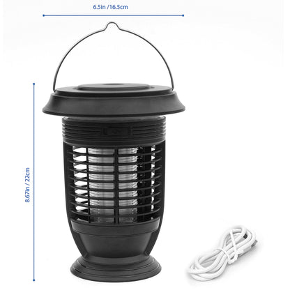 Ozark Trail Rechargeable Self-Cleaning Electronic Bug Zapper for Outdoor Use, Black