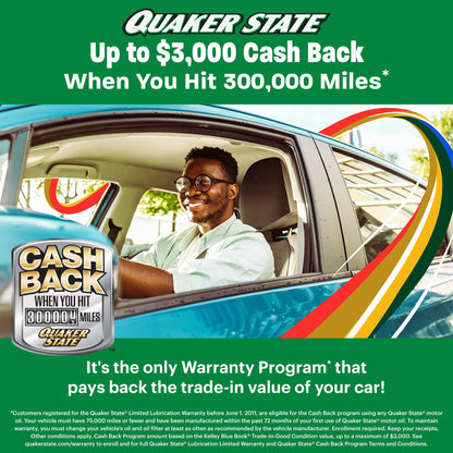 (2 pack) Quaker State Full Synthetic 0W-20 Motor Oil, 5-Quart