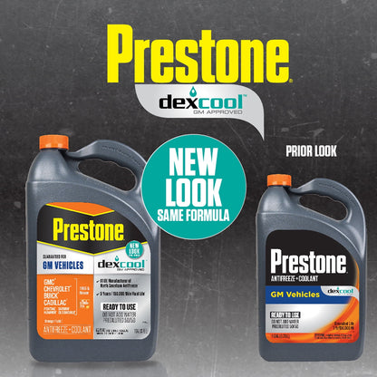 (2 pack) Prestone DEX-COOL Antifreeze+Coolant for GM Vehicles; Extended Life -1 gal- Ready to Use, 50/50