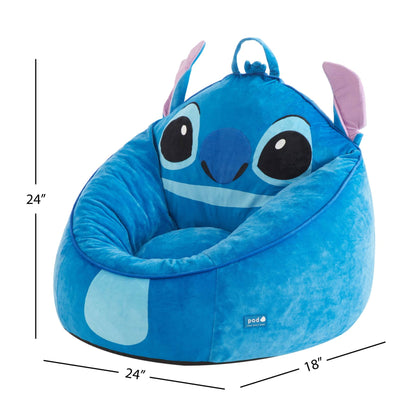 Disney Stitch Kids' Compressed Foam Bean Bag Chair, Blue