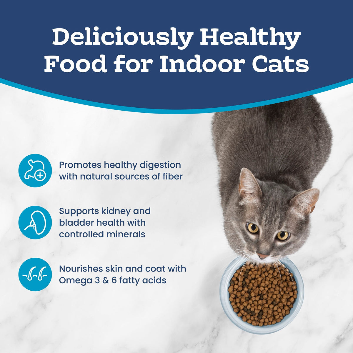 Blue Buffalo Tastefuls Natural Dry Food for Adult Indoor Cats, Salmon & Brown Rice Recipe, 15-lb Bag