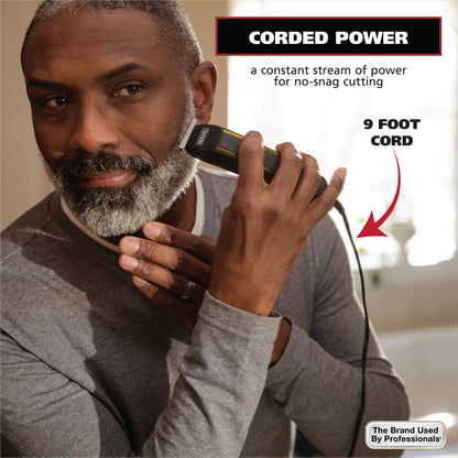 Wahl Edge Pro Corded Trimmer, Ultra-Close T-Blade, Bump-Free Men's Hair Cutting Kit, 9686-300