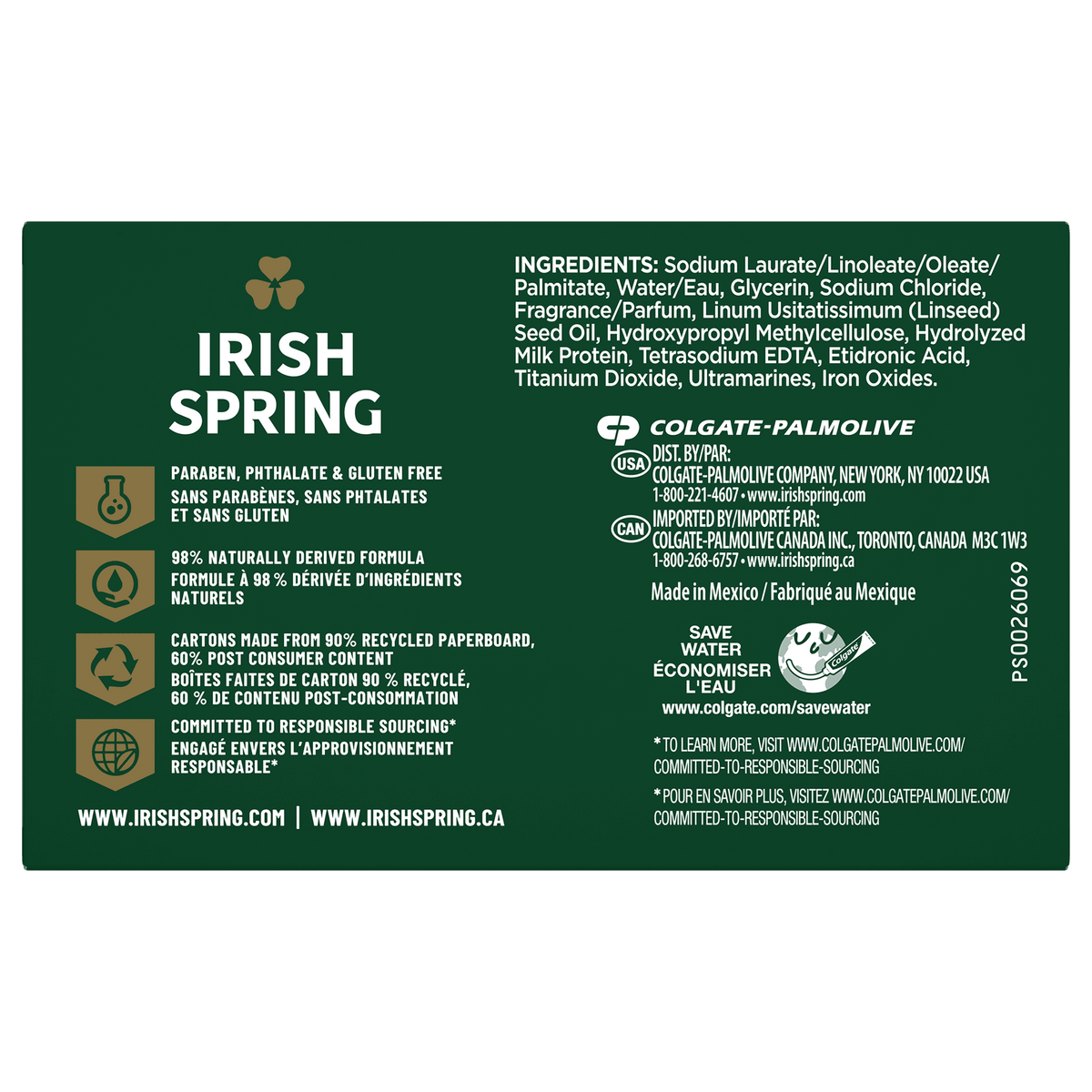 (4 pack) Irish Spring Moisture Blast Deodorant Bar Soap for Men, 3.7 oz Bar (12 Pack)