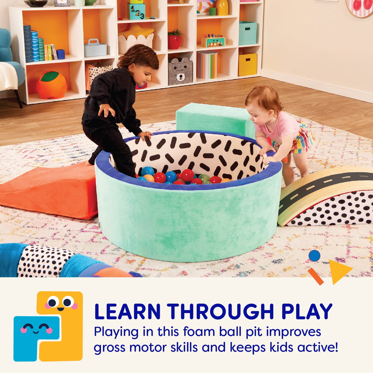 Battat Hop in Foam Ball Pit with with 65+ Balls and Washable Cover, Toddler and Preschool Indoor Toy