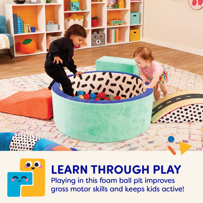 Battat Hop in Foam Ball Pit with with 65+ Balls and Washable Cover, Toddler and Preschool Indoor Toy