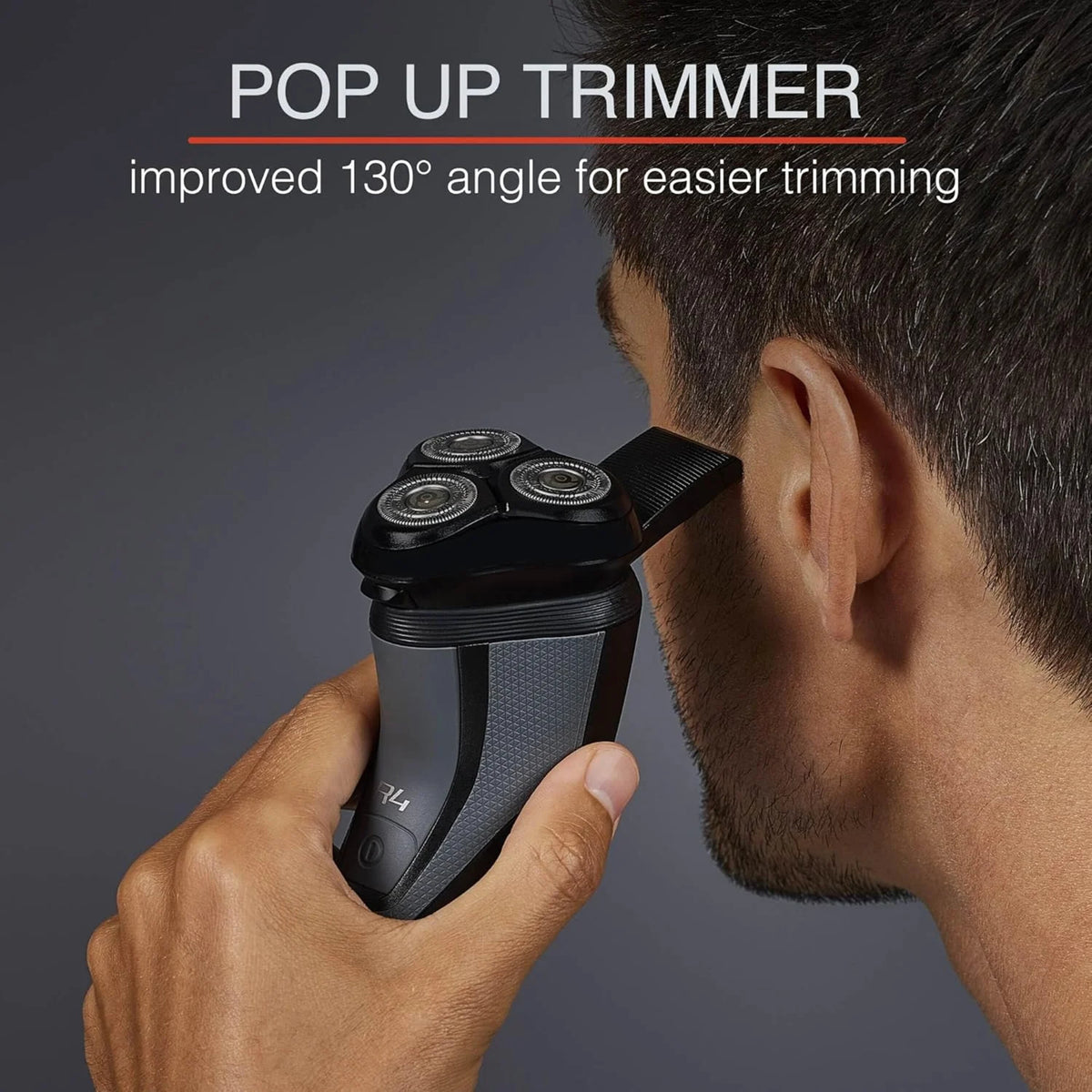 REMINGTON R4 Style Series Men's Rotary Electric Shaver, Cordless Rechargeable, Wet & Dry, Pop-Up Trimmer, Black