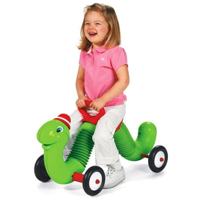 Radio Flyer Inchworm - Classic Bounce and Go Toddler Ride-On Toy, Green Inchworm Character with Maximum Load Capacity of 50lbs
