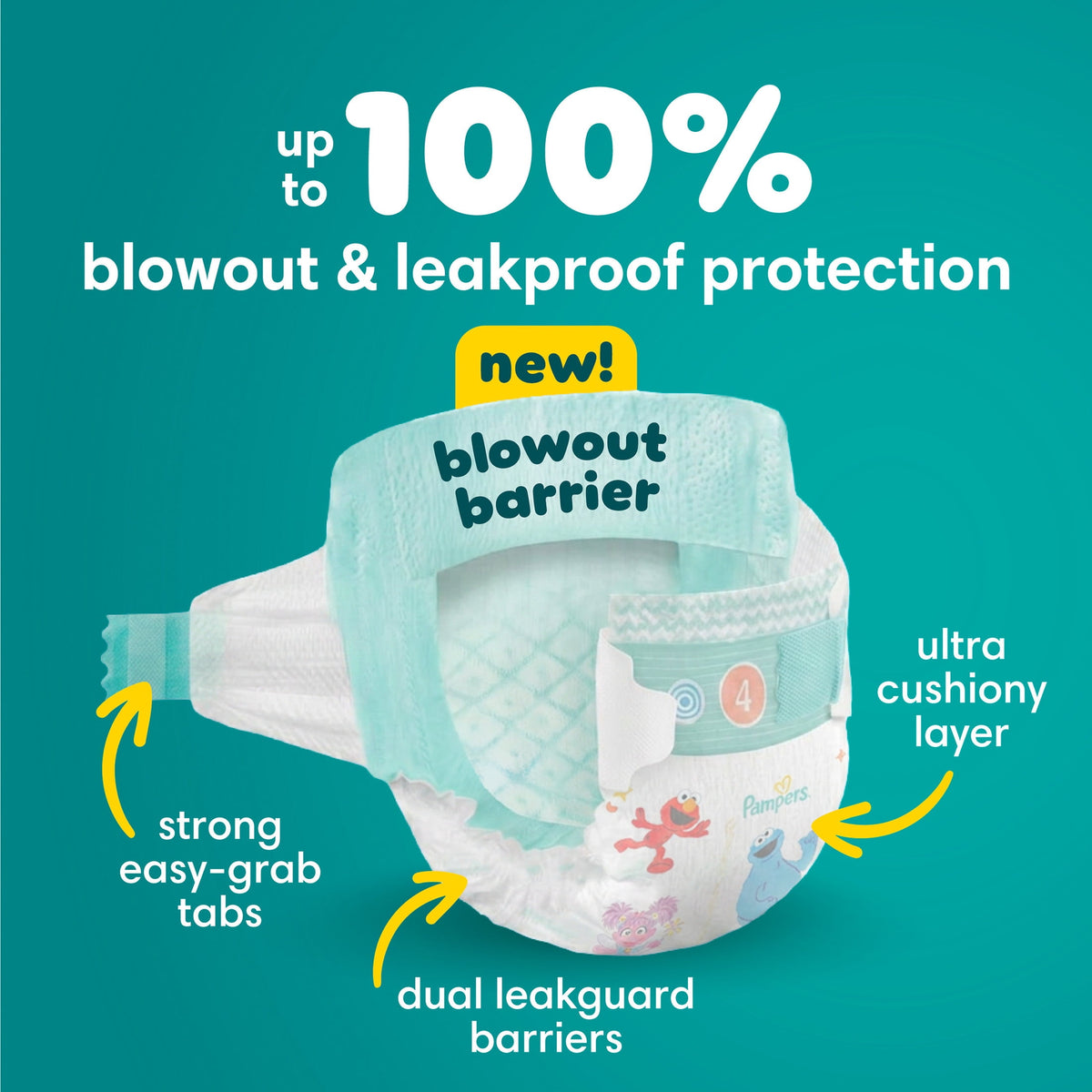 Pampers Baby Dry Baby Diapers Size 3, 104 Count (Select for More Options)