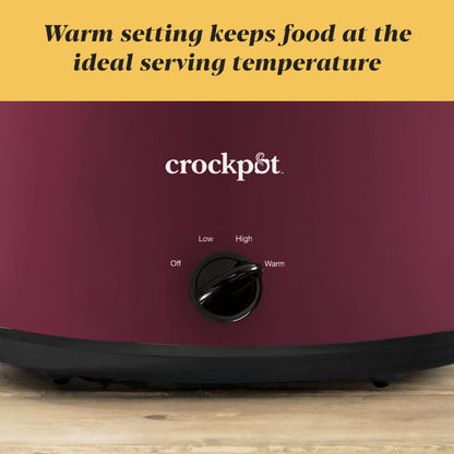 Crock-Pot Manual 8-Quart Slow Cooker, Rhubarb
