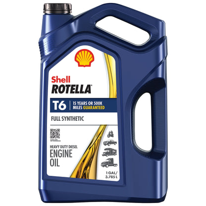Shell Rotella T6 Full Synthetic 5W-40 Diesel Engine Oil, 1 Gallon