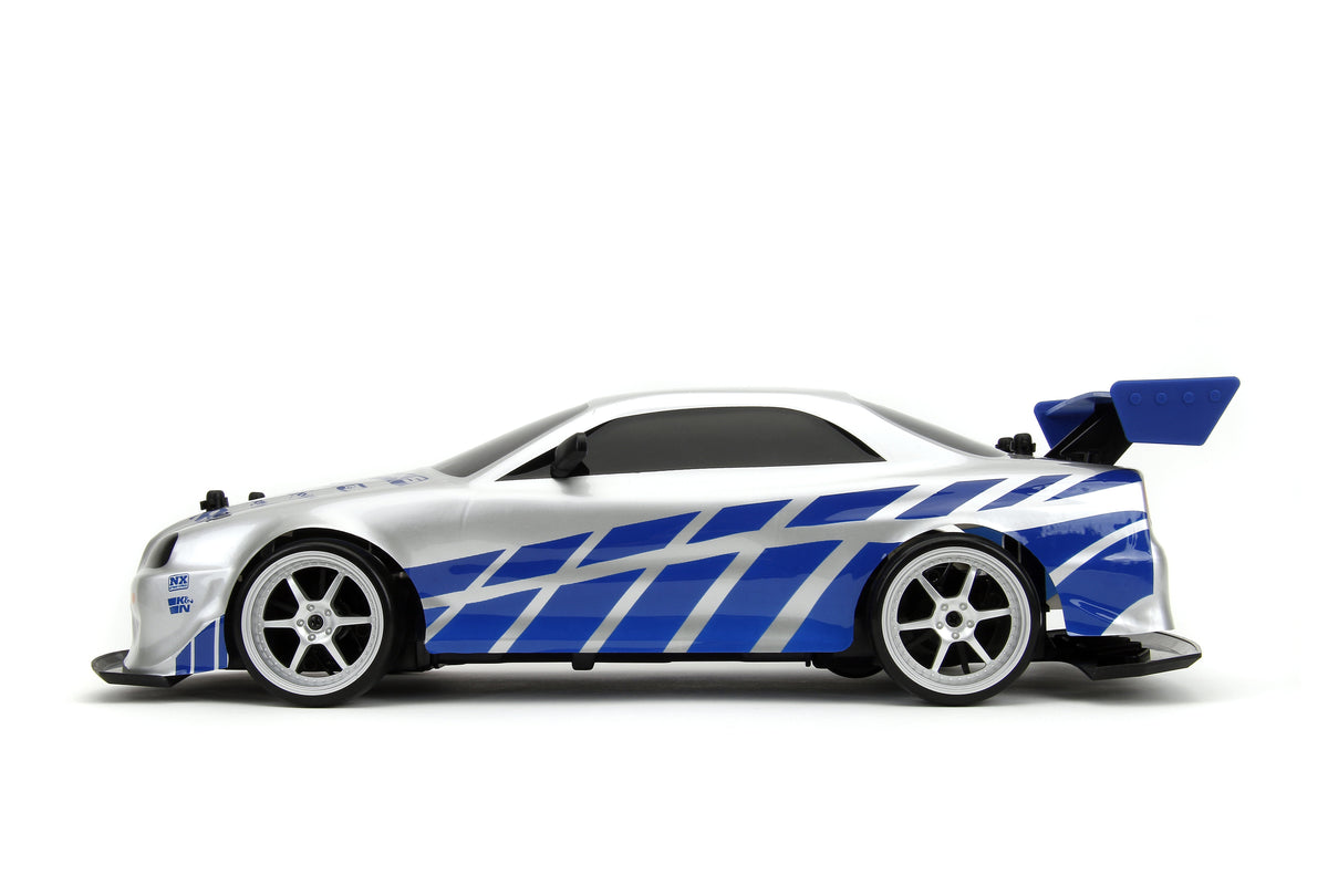 Fast & Furious 1:10 Nissan Skyline GT-R R34 Drift RC Radio Control Cars, Plastic, 8+