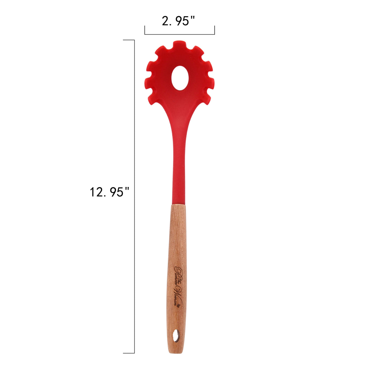 The Pioneer Woman 10-Piece Silicone Kitchen Utensil Set with Acacia Wood Handles, Red
