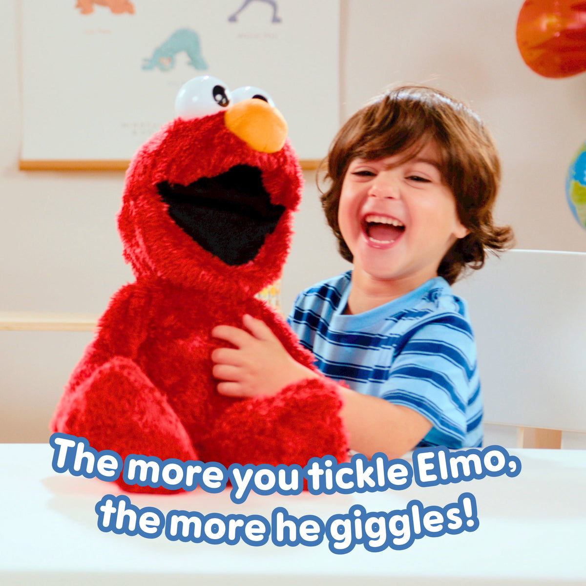 Sesame Street Tickle Me Elmo Giggle Max 18-Inch Interactive Plush Toy, Biggest Tickliest Elmo Ever, Ages 18 Months+