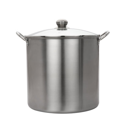 Mainstays 21.5 Quart Stainless Steel Canning Pot with Rack, Dual Water Bath Canner and Steam Canner