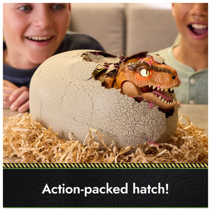 Jurassic World Primal Hatch T-Rex, Interactive Dinosaur Toy for Kids Ages 5 and up