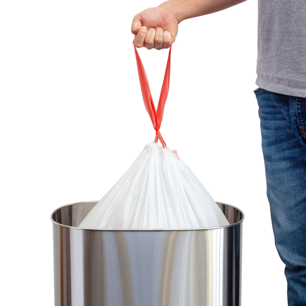 Qualiazero Unscented 21 Gallon Drawstring Trash Bags, 90 Count
