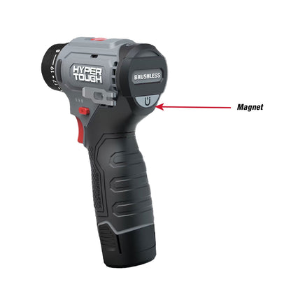 Hyper Tough 12V Max Lithium-Ion 4-in-1 Multi-Head Cordless Power Drill with 2.0Ah Battery and USB-C Charging Cable